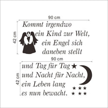 Load image into Gallery viewer, german quotes wall stickers living bedroom decoration 003. angel bless zitate wandaufkleber diy vinyl home decals art 3.5

