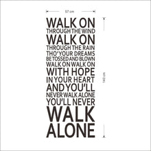 Load image into Gallery viewer, Famous English family rules/quotes/saying/words &quot; walk alone&quot; home decor fashion waterproof wall stickers ZY8307
