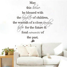 Load image into Gallery viewer, MAY this home be blessed quote wall sticker vinyl decal home room decor wedding living room decorative mura words
