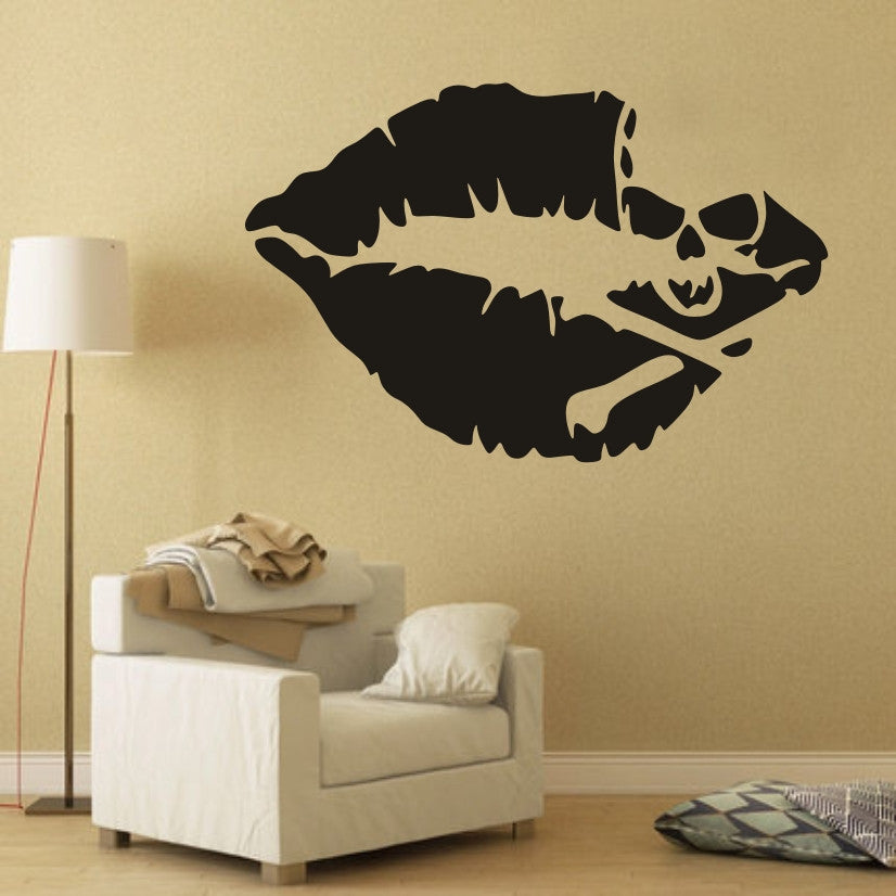 AYA DIY Wall Stickers Wall Decals,Halloween Decoration Skull & Mouth Design PVC Wall Stickers 81*52cm / 6*10cm