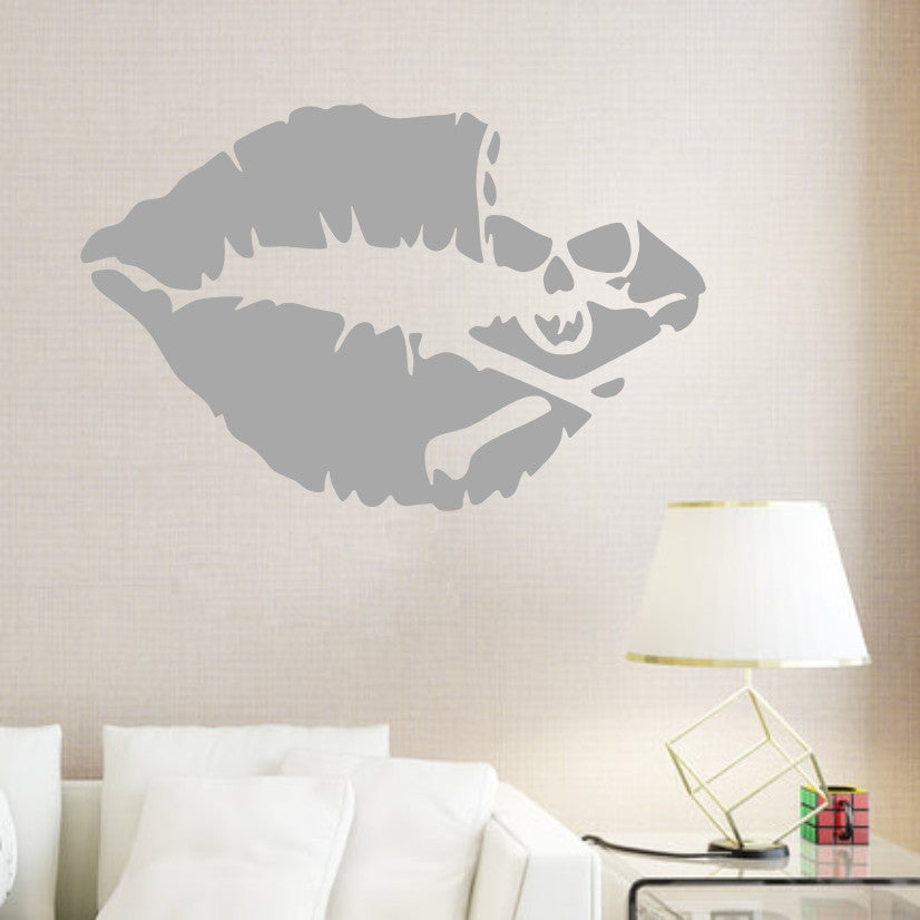 AYA DIY Wall Stickers Wall Decals,Halloween Decoration Skull & Mouth Design PVC Wall Stickers 81*52cm / 6*10cm