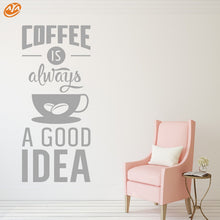 Load image into Gallery viewer, AYA DIY Wall Stickers Wall Decal,  COFFEE &amp; IDEA English Words PVC Wall Stickers M24*55cm/L42*96cm

