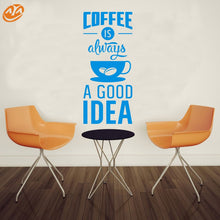 Load image into Gallery viewer, AYA DIY Wall Stickers Wall Decal,  COFFEE &amp; IDEA English Words PVC Wall Stickers M24*55cm/L42*96cm
