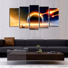 Load image into Gallery viewer, 5PCS No Frame Modern Space Universe Landscape Painting Earth Meteorite Print Canvas Painting Wall Picture Home Decor Living Room
