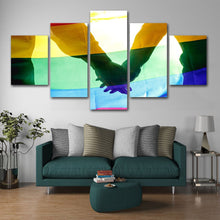 Load image into Gallery viewer, ArtSailing 5 Piece painting LGBT Gay Love Wall Art Print Gays Hand in Hand Pictures Room Decoration For Living Room HD Prints
