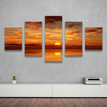 Load image into Gallery viewer, 5PCS Home Decor Canvas Wall Art Decor Painting SUNDOWN OCEANS Wall Picture Canvas Art Print from Photo on Canvas for the Home
