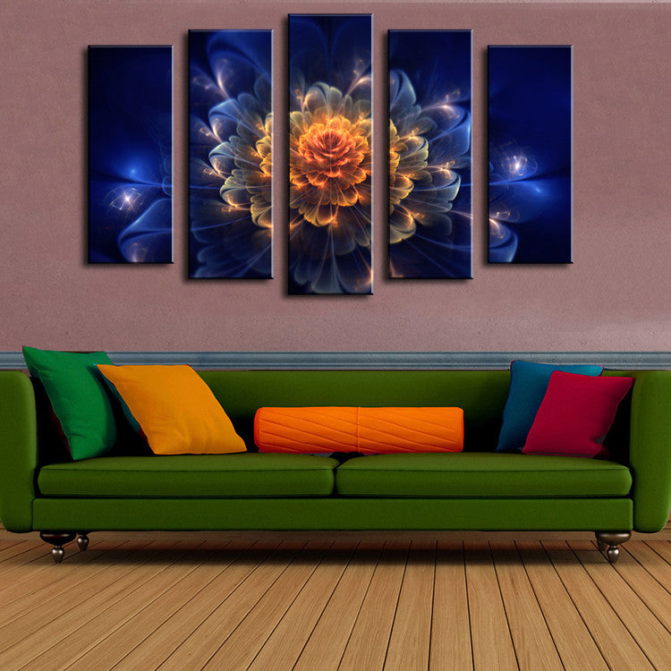 5 piece Wall Paintings Home Decorative Modern Abstract flower Art combination Paintings for Sale No framed!