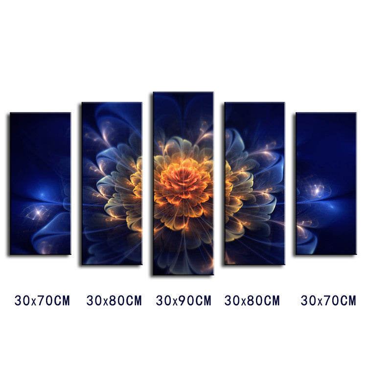 5 piece Wall Paintings Home Decorative Modern Abstract flower Art combination Paintings for Sale No framed!