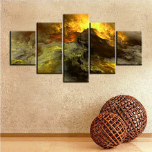 Load image into Gallery viewer, 5 pc Set darkness  grey yellow abstract cloud NO FRAME Oil Painting Canvas Prints Wall Art Pictures For Living Room Decorations
