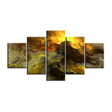 Load image into Gallery viewer, 5 pc Set darkness  grey yellow abstract cloud NO FRAME Oil Painting Canvas Prints Wall Art Pictures For Living Room Decorations
