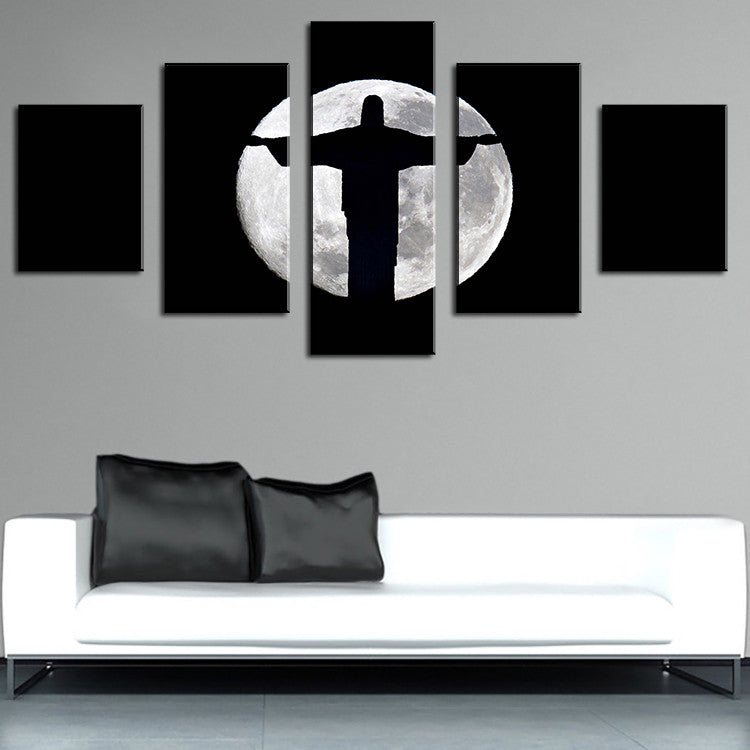 5 Panel statue-of-christ Modern Home Wall Decor Canvas Picture Art Print WALL Painting Set of 5 Each Canvas Arts Unframe