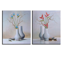 Load image into Gallery viewer, NO FRAME Home Printed TWO PCS VASE  FLOWER Oil Painting Canvas Prints Wall Art Pictures For Living Room Decorations
