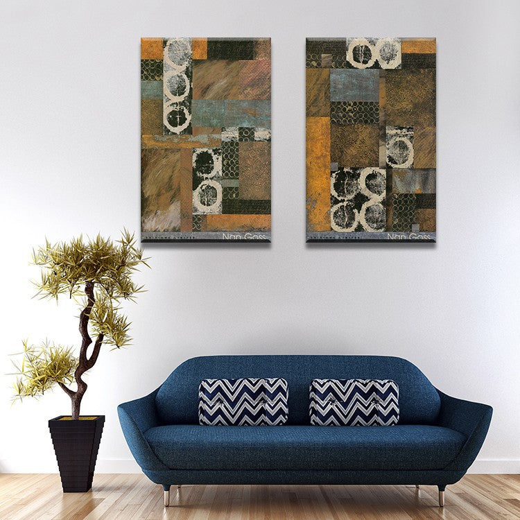 2PIECES MODERN ABSTRACT HUGE WALL ART OIL PAINTING ON CANVAS PRINT No FRAME
