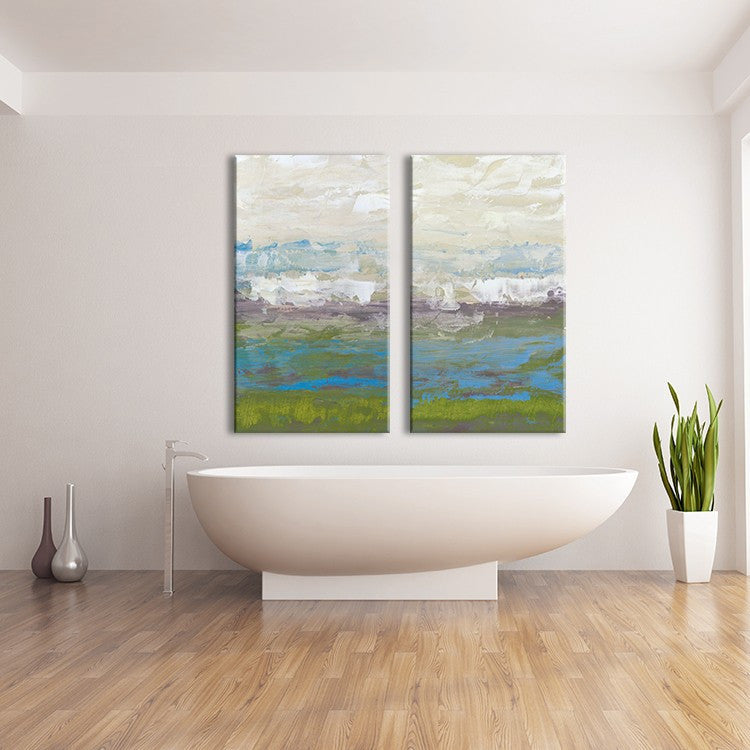 2 PIECES MODERN ABSTRACT HUGE WALL ART OIL PAINTING ON CANVAS PRINT FOR THE BEST SELL  FREE SHIPMENT No FRAME