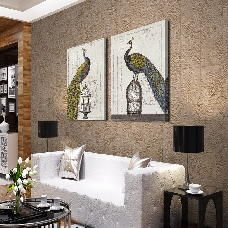 2 PIECES MODERN ABSTRACT HUGE WALL ART OIL PAINTING ON CANVAS PRINT FOR THE HIGH QUALITY BIRDS ANIMAL  FREE SHIPMENT No FRAME