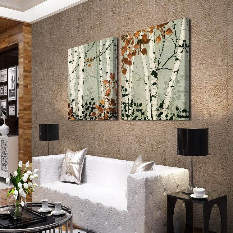 2PIECES MODERN ABSTRACT HUGE WALL ART OIL PAINTING ON CANVAS PRINT FOR BRICH TREE No FRAME