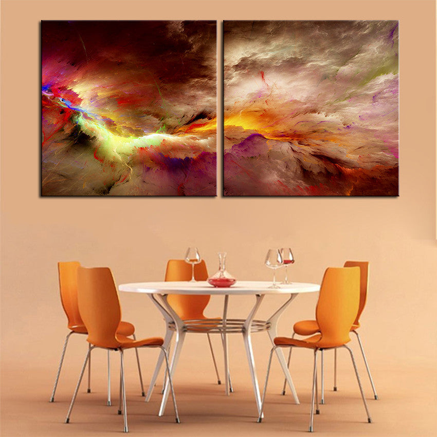 Large size 2pcs/set Print Oil Painting Wall painting NO2SET-8 Home Decorative Wall Art Picture For Living Room paintng No Frame