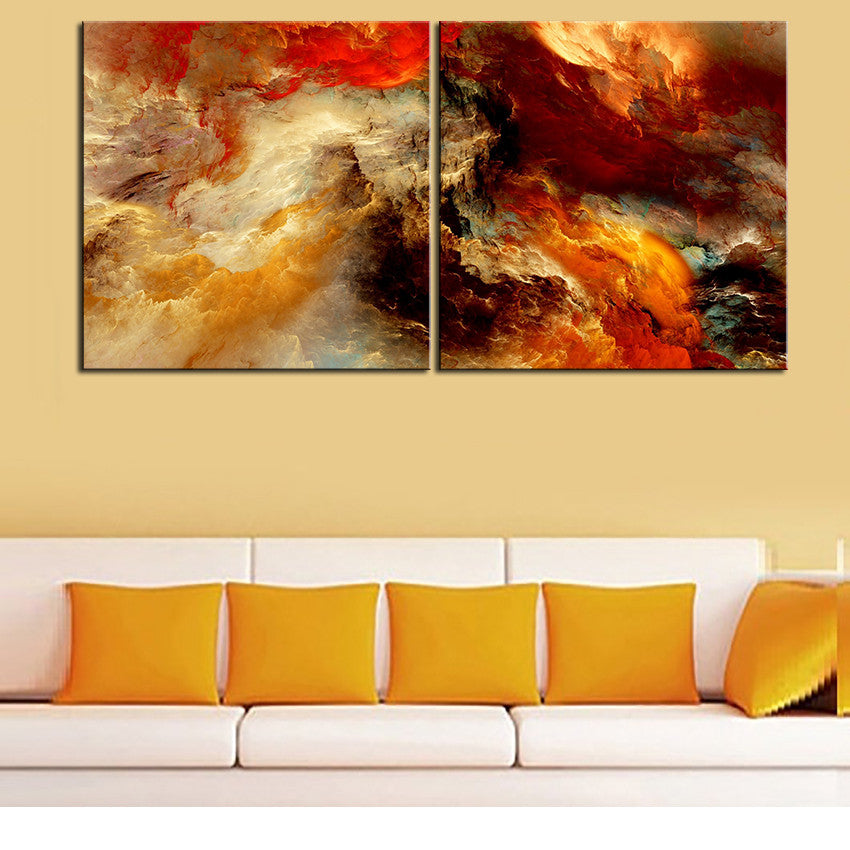 Large size 2pcs/set Print Oil Painting Wall painting NO2SET-7 Home Decorative Wall Art Picture For Living Room paintng No Frame