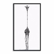 Load image into Gallery viewer, Nordic Minimalist Black White Abstract Giraffe Animal  Pop Art Print Poster Hippie Wall Picture Canvas Painting Home Decor
