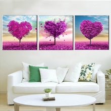 Load image into Gallery viewer, Oil Painting Canvas Print Landscape Pink Flower World Home Decoration Poster for Living Room Wall Art Picture 3pcs
