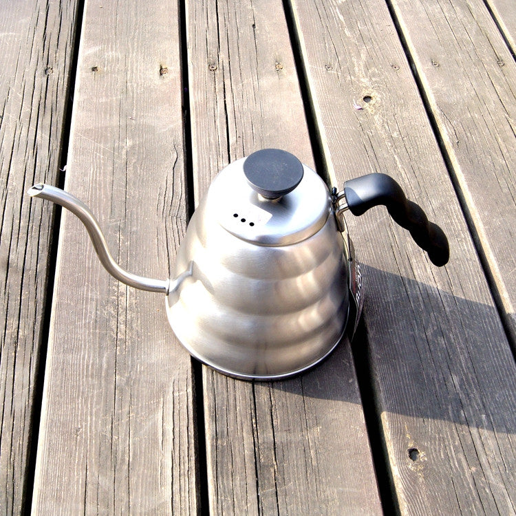 1pc 1.0L Hario Style  Tea and Coffee Drip Kettle pot stainless steel gooseneck spout Kettle hot water for Barista