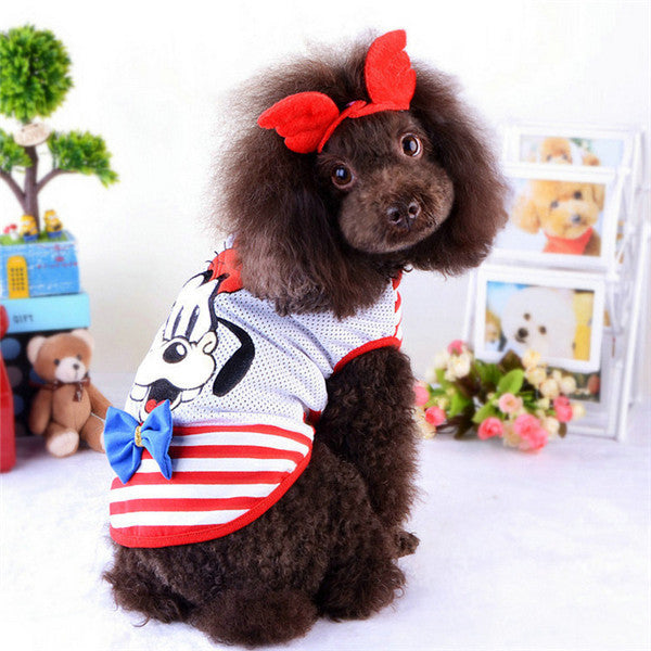 2016 New Arrivals Mickey Pet Dog Clothes Summer Cute Pet Dog T Shirt Vest Summer Poodle Chihuahua Dog Shirt Pet Products Clothes