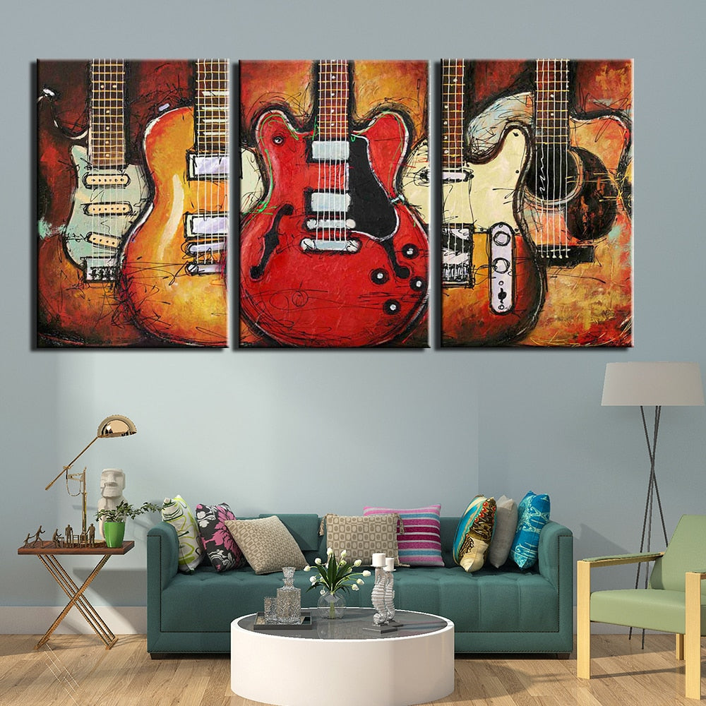 Music guitar Photo Canvas Painting Wall Art