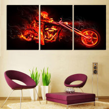 Load image into Gallery viewer, 3pcs Motorcycle Painting Canvas Wall Art Picture Home Decoration Living Room Canvas Print Modern Painting--Large Canvas Unframed
