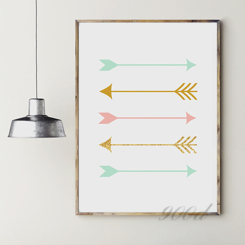Arrows Print Canvas Art Print Painting Poster,  Wall Picture for Home Decoration,  Wall Decor YE048