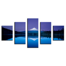 Load image into Gallery viewer, 5 Piece mountain lake reflection Modern Home Wall Decor Canvas Picture Art Print WALL Painting Set of 5 Each Canvas Arts Unframe
