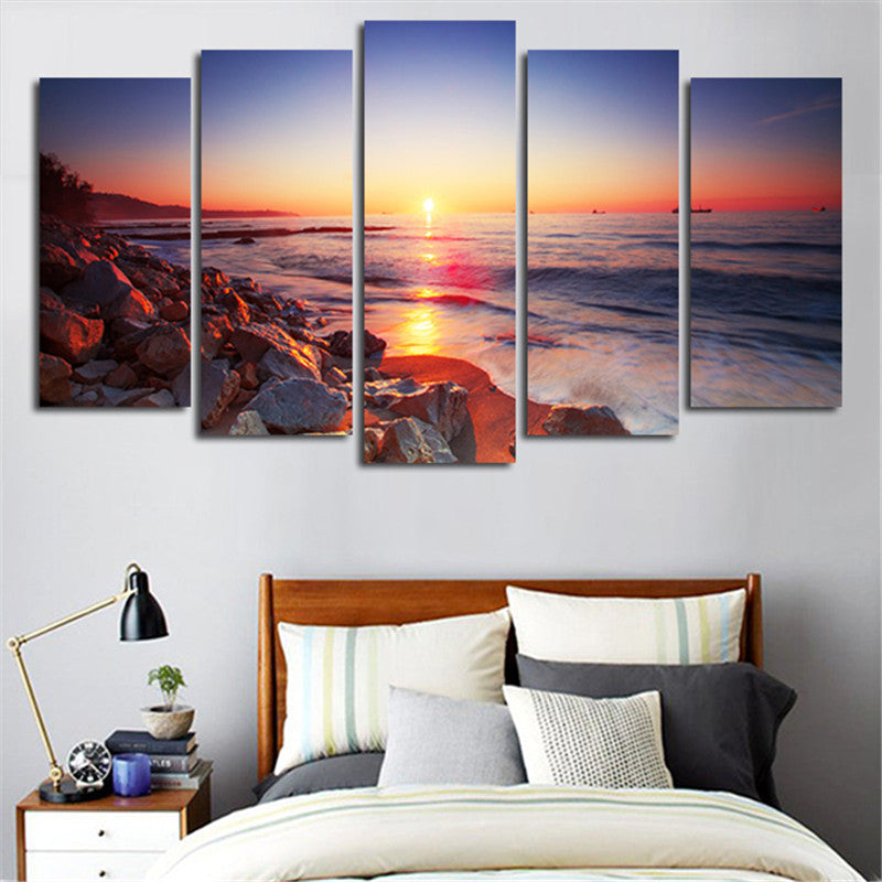5 Piece Modern Wall Art Canvas Stone Is Land Tableau Print Painting Decorative Picture For Home Decor Unframed Poster Art Canvas