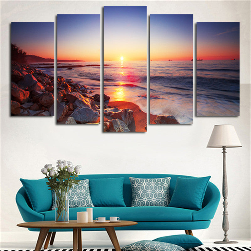5 Piece Modern Wall Art Canvas Stone Is Land Tableau Print Painting Decorative Picture For Home Decor Unframed Poster Art Canvas