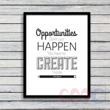 Load image into Gallery viewer, Opportunity Inspiration Quote Canvas Art Print Poster, Wall Pictures for Home Decoration, Frame not include FA236-4
