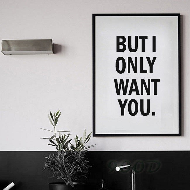 Quote Canvas Art Print Poster, Wall Pictures for Home Decoration, Frame not include FA288