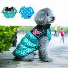 Load image into Gallery viewer, Reversible Dog Jacket Winter Warm Dog Clothes Waterproof 2016 Autumn Polka Dots Thick Vest Fleece Dog Coat for Small Dogs Cats

