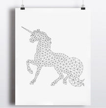 Load image into Gallery viewer, Geometric Unicorn Canvas Art Print Poster, Wall Pictures for Home Decoration, Wall decor FA221-12
