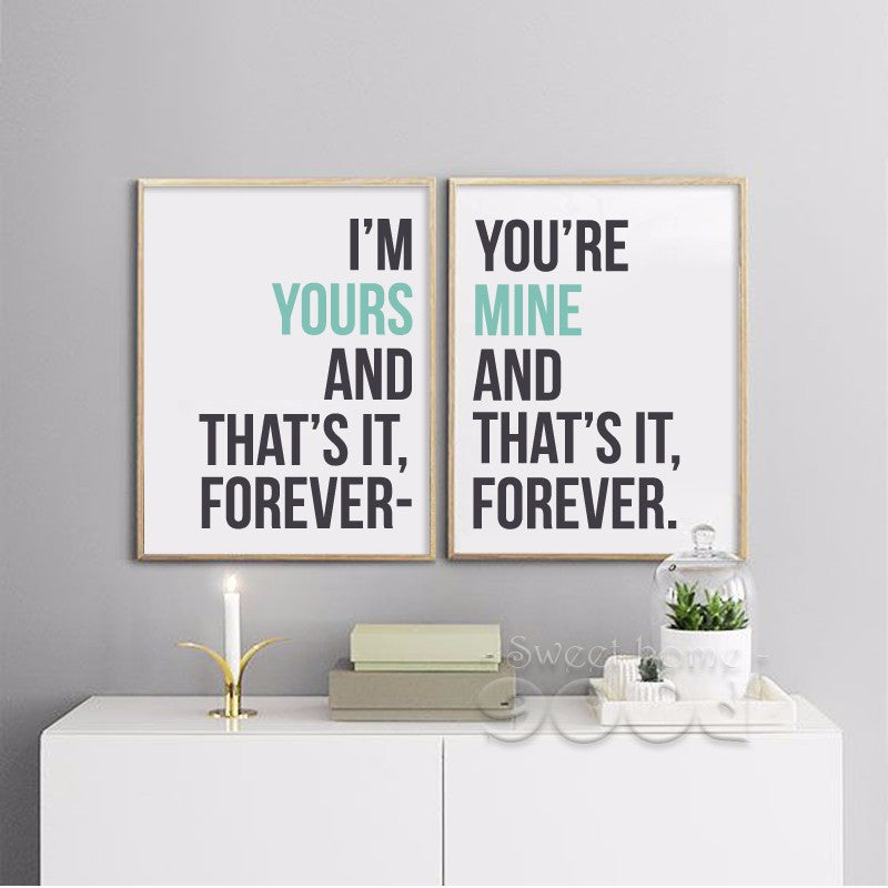 Love Quote Canvas Art Print Painting Poster, Wall Pictures For Home Decoration,  Wall Decor FA086,  set of 2