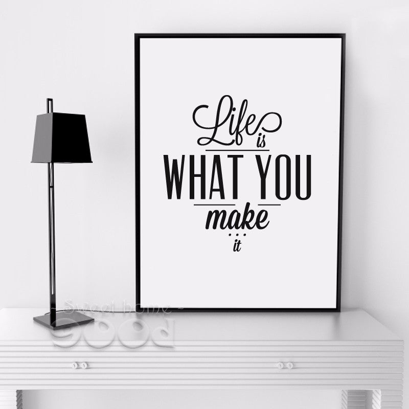 Life Quote Canvas Art Print Painting Poster, Wall Pictures For Home Decoration,  Wall Decor FA054
