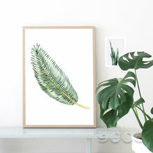 Load image into Gallery viewer, Watercolor Tropical Leaf Canvas Art Print Poster,  Wall Pictures for Home Decoration, Giclee Wall Decor CM011-2&amp;5
