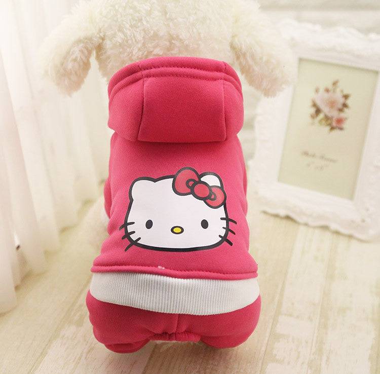 2016 New Dog Hoodies Warm Winter Dog Clothes Fleece Dogs Costume Cute Pet Coat Jacket Autumn Jumpsuit Clothing for Puppy Dogs