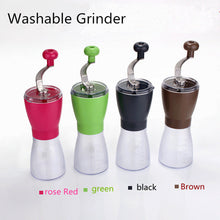 Load image into Gallery viewer, Polychromatic portable Manually coffee bean grinder / hand-cranked food grinders disintegrator kitchen tools ceramic core
