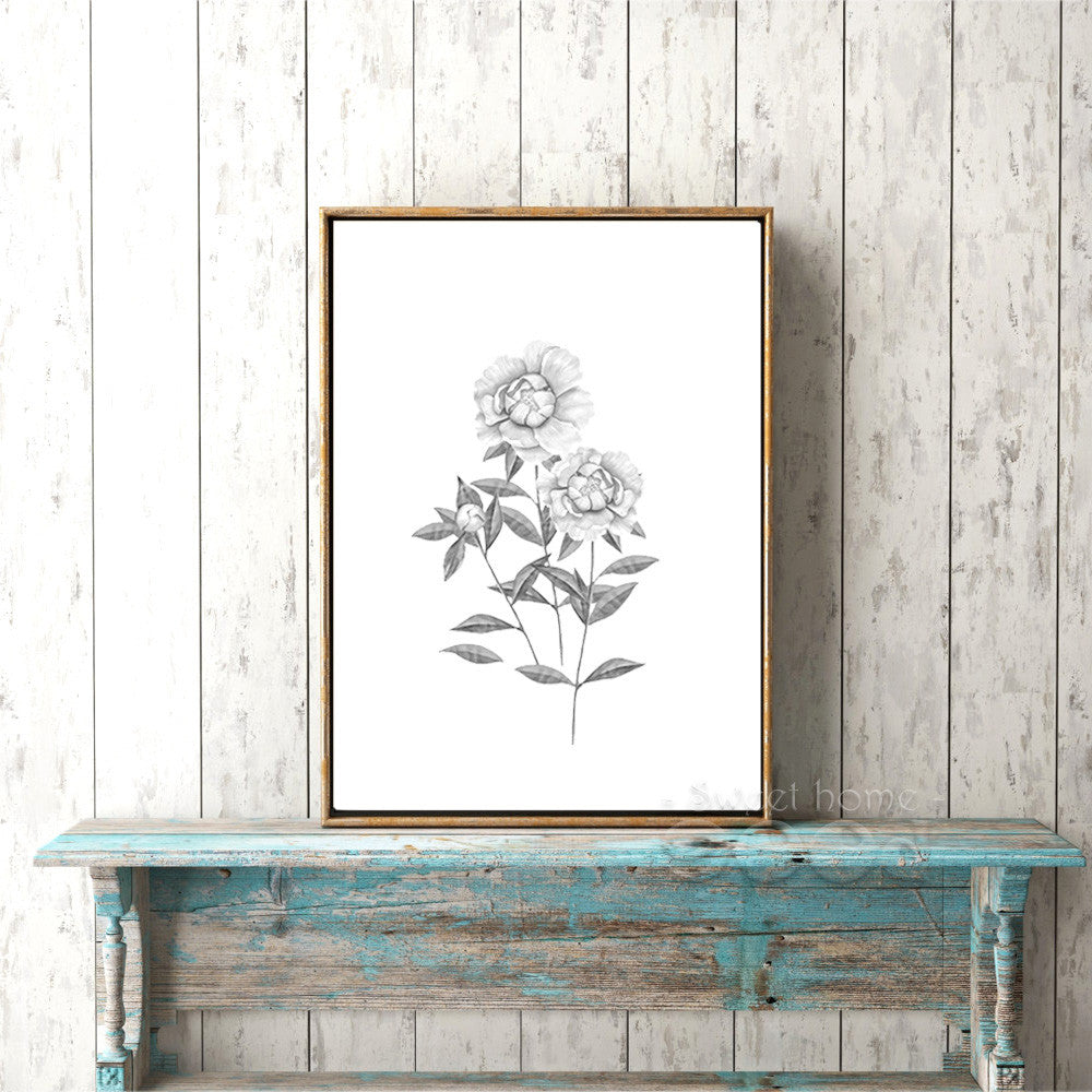 Vintage Flower Canvas Art Print Painting Poster, Wall Picture for Home Decoration, Wall Decor CM030-4-11