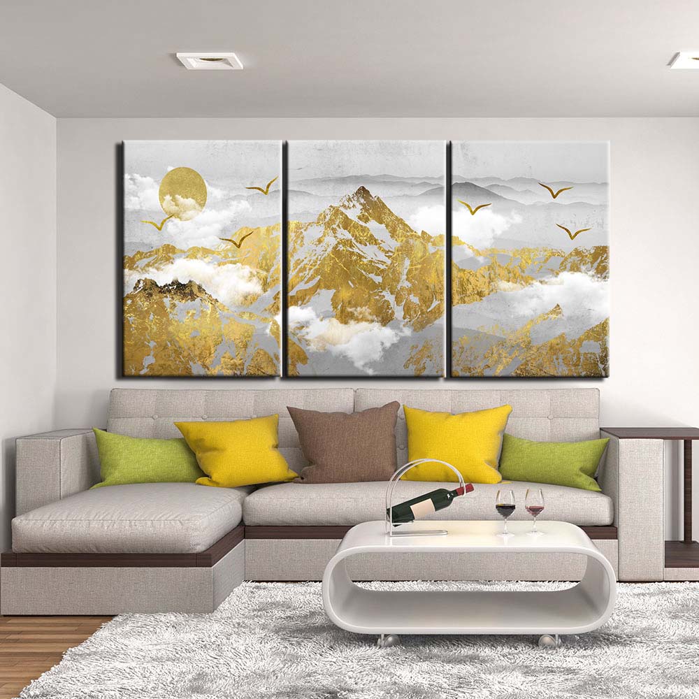 3 Piece Canvas Paintings Home Decor HD Prints Abstract mountain Pictures Poster Wall Art