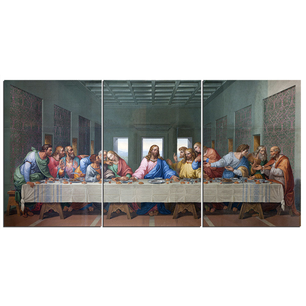 Wall Art Print Posters And Prints Canvas Painting The Last Supper 3 Panel Picture Home Decor