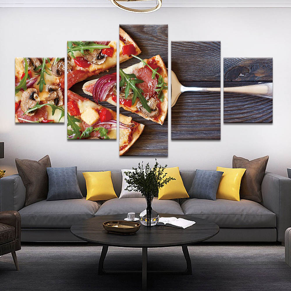 Canvas Painting Wall Art Pizza Food Posters and Prints Wall Pictures Home Decor