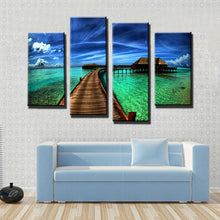 Load image into Gallery viewer, Unframed 4 Pieces Blue Sky And Green Grass Landscape HD Art Printed Picture Modern Home Decor For Wall Art Painting
