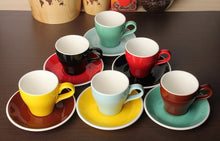 Load image into Gallery viewer, Free Shipping 180CC Espresso Coffee Cups with Saucer Cappuccino Glaze Cups
