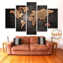 Load image into Gallery viewer, 5 Panel Vintage World Map Canvas Painting Prints On Canvas Wall Art Picture Home Decoration for Living Room Unframed
