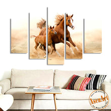 Load image into Gallery viewer, 5 Piece Wall Art Mom with Kid Large Horse Painting Canvas Prints Artwork Wall Picture for Living Room Modern Home Decor Unframed
