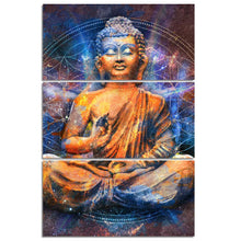Load image into Gallery viewer, 3 Piece HD Printed Abstract Mediting Buddha Painting Canvas Print Wall Picture For Living Room Decor Free shipping YA235C

